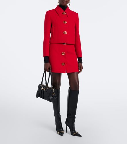 Veste courte Double G en crêpe de laine - Gucci - Modalova