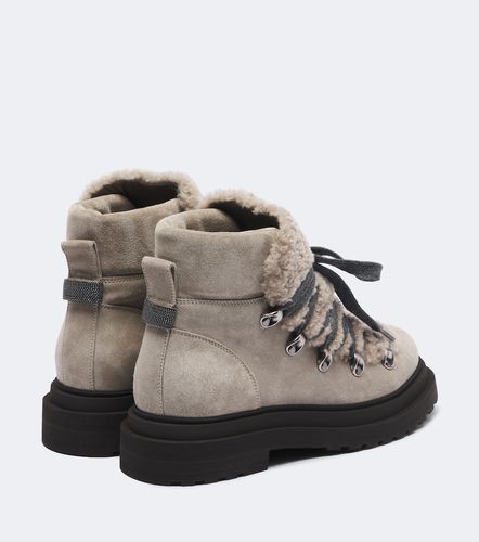 Bottines Monili en daim et shearling - Brunello Cucinelli - Modalova
