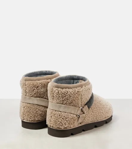 Bottines après-ski Monili Beads en shearling - Brunello Cucinelli - Modalova