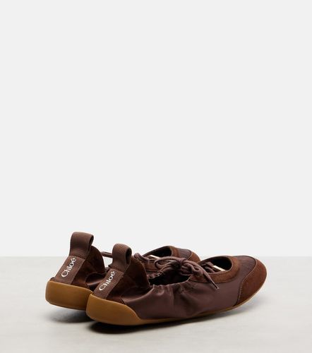 Chloé Ballerines Chloé Kick en satin et daim - Chloe - Modalova