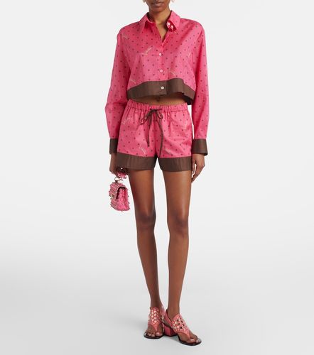 Chemise courte en coton à imprimé - Valentino Garavani - Modalova