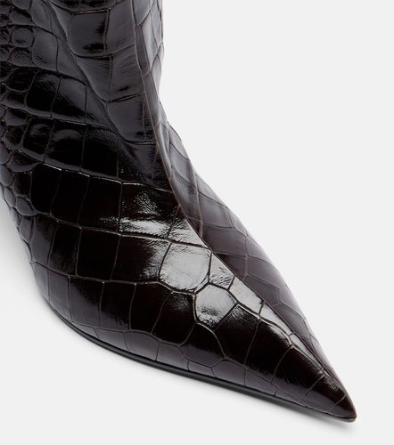 Bottes Lea en cuir façon croco - The Attico - Modalova