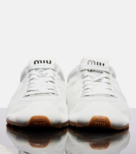 Baskets Plume à finitions en cuir - Miu Miu - Modalova