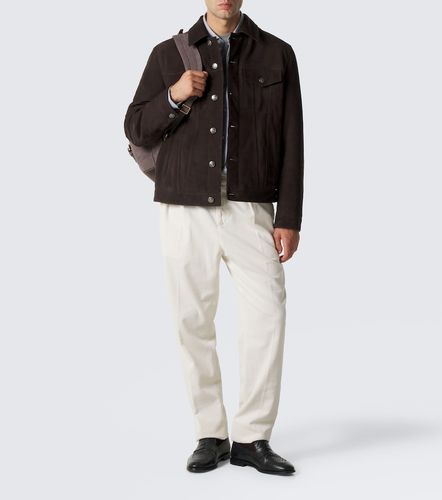 Pantalon droit en velours côtelé de coton - Brunello Cucinelli - Modalova