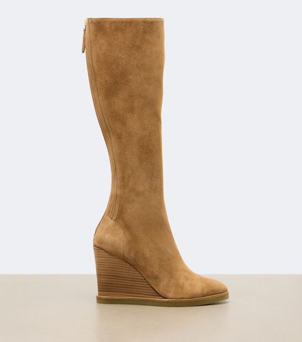Bottes compensées Saint Honoré en daim - Aquazzura - Modalova