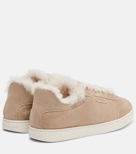 Baskets en daim et shearling - Ferragamo - Modalova
