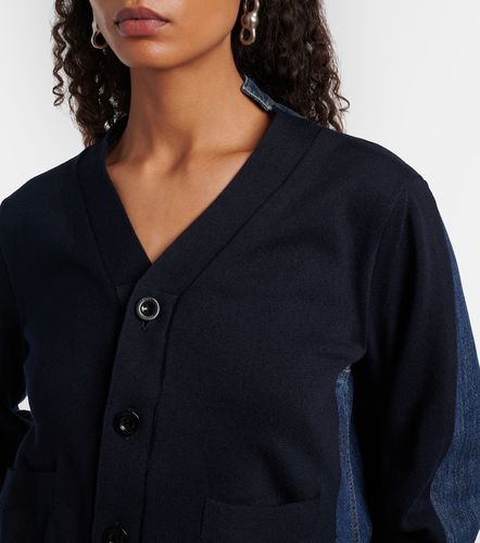 Cardigan en coton mélangé et denim - Sacai - Modalova
