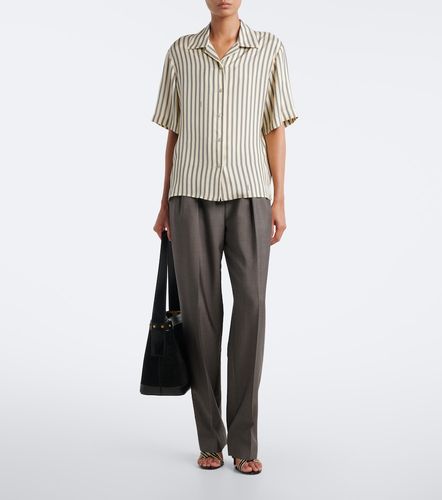 Pantalon droit Medusa en laine et mohair - Versace - Modalova