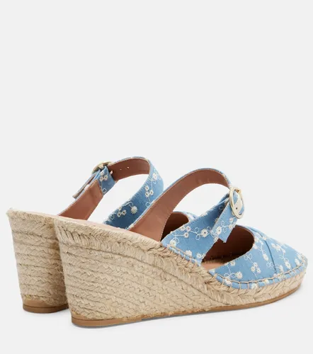 Espadrilles compensées Farah en denim - Malone Souliers - Modalova
