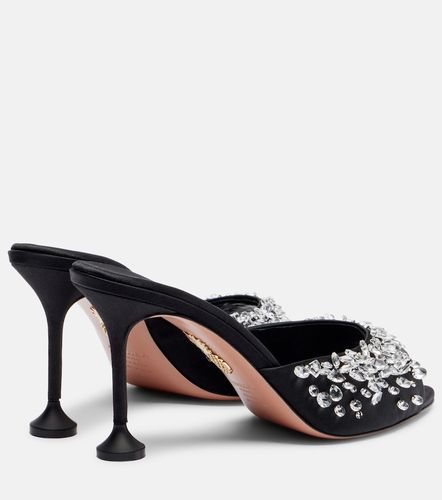 Mules Bisous 85 en satin à ornements - Aquazzura - Modalova