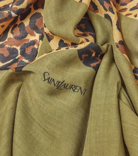 Foulard en laine à imprimé - Saint Laurent - Modalova