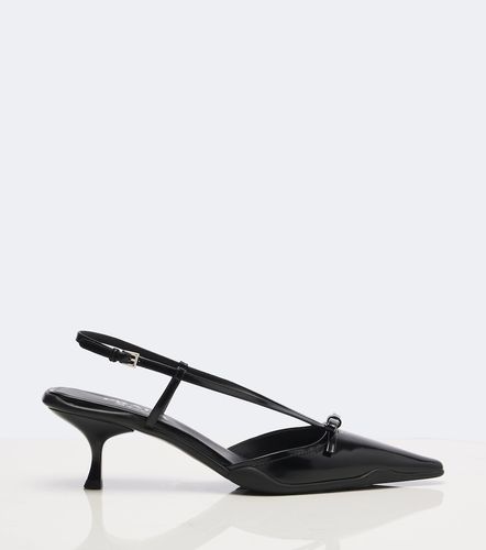 Escarpins slingback en cuir à nœud - Prada - Modalova