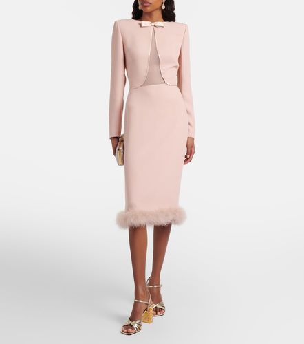 Robe midi Cady Couture à plumes - Valentino Garavani - Modalova