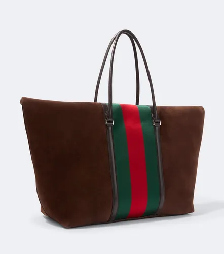 Gucci Cabas Web Stripe en daim - Gucci - Modalova