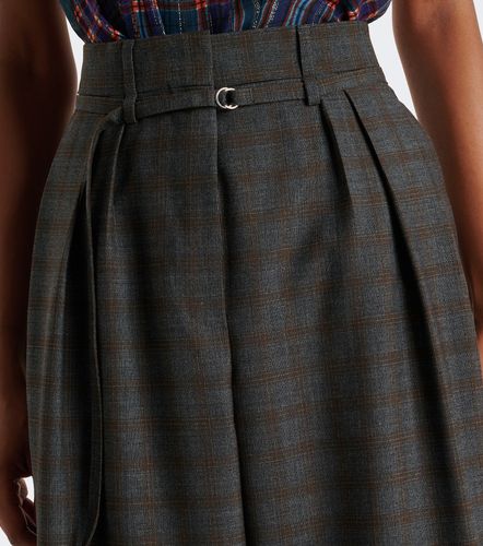 Pantalon ample en laine à carreaux - Dries Van Noten - Modalova