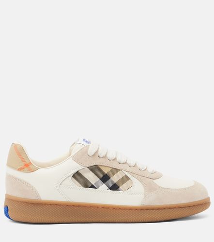 Baskets Terrace en cuir et daim - Burberry - Modalova