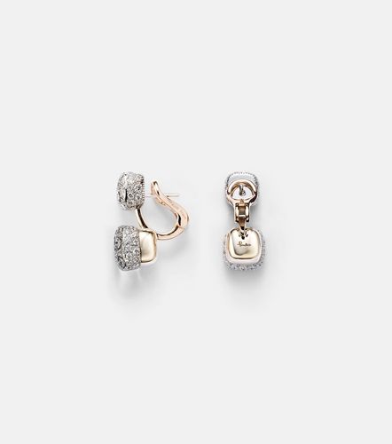 Boucles d'oreilles Nudo en or rose et blanc 18 ct et diamants - Pomellato - Modalova