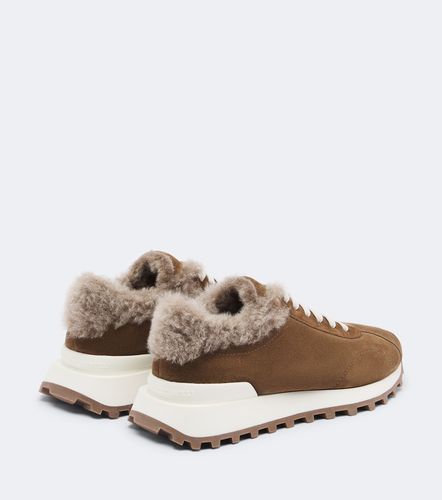 Baskets Monili en daim et shearling - Brunello Cucinelli - Modalova