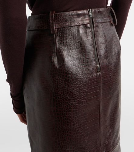 Jupe crayon Taney en cuir embossé - The Frankie Shop - Modalova