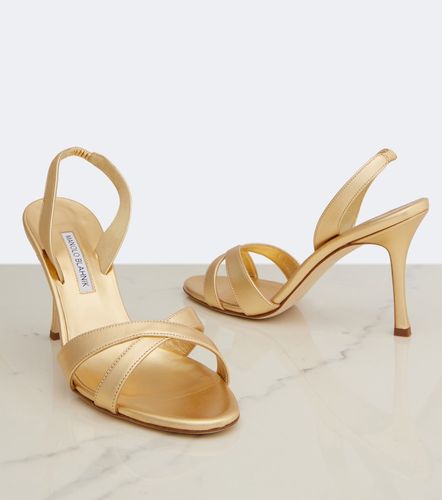Sandales slingback Callasi en cuir métallisé - Manolo Blahnik - Modalova