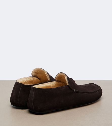 Mocassins Leo en daim et shearling - The Row - Modalova
