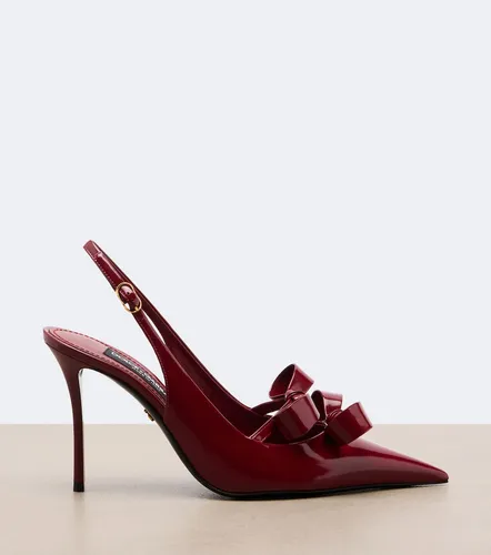 Escarpins slingback en cuir verni - Dolce&Gabbana - Modalova