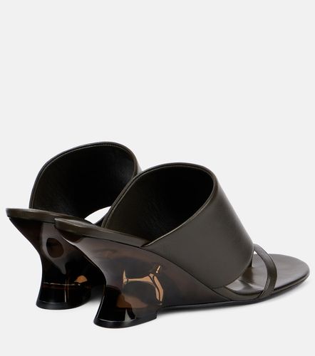 Mules compensées en cuir - Dries Van Noten - Modalova
