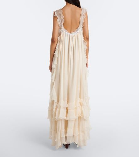 Chloé Robe longue en soie à volants - Chloe - Modalova
