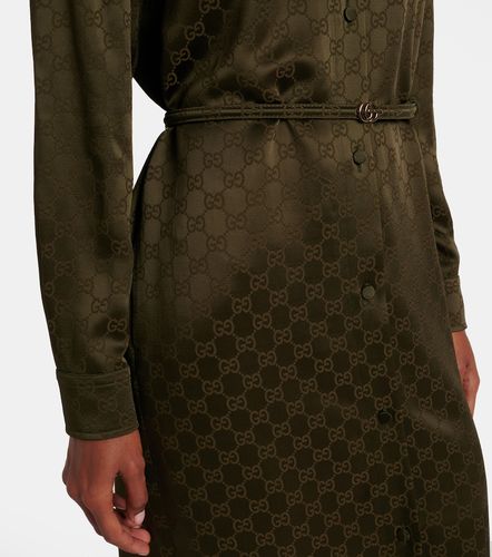 Robe chemise GG en jacquard de satin - Gucci - Modalova