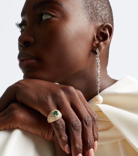 Bague en or 18 ct, diamants et émeraude - Suzanne Kalan - Modalova