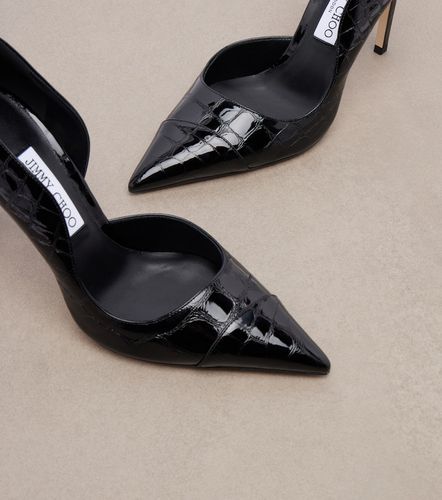 Escarpins Brigitte en cuir verni façon croco - Jimmy Choo - Modalova