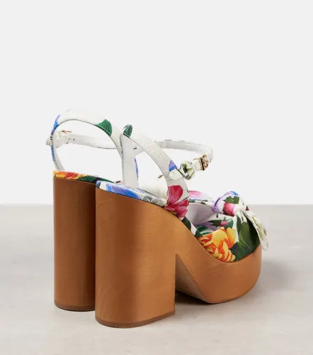 Sandales à plateforme en jacquard - Dolce&Gabbana - Modalova