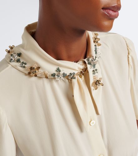 Robe midi en crêpe de soie à ornements - Prada - Modalova