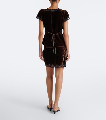 Mini-jupe Kornelia en velours à dentelle - Rixo - Modalova