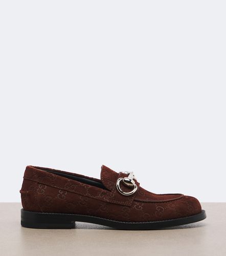Mocassins Boulevard Horsebit en daim GG - Gucci - Modalova