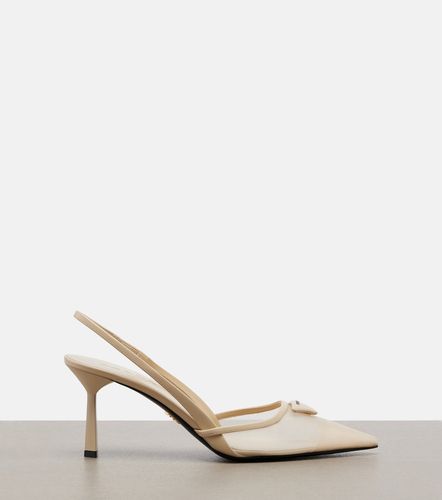 Escarpins slingback à finitions en cuir - Prada - Modalova