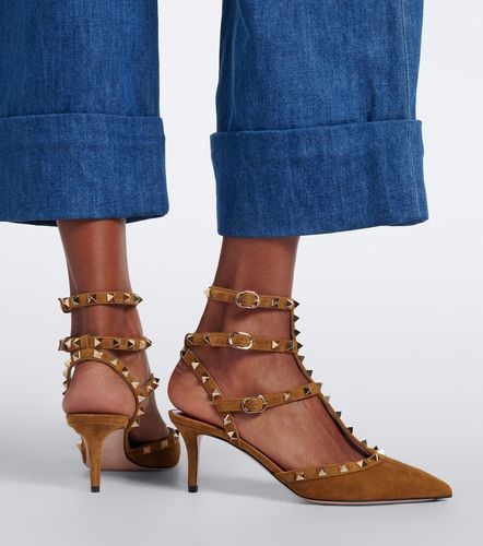 Escarpins Rockstud en daim - Valentino Garavani - Modalova