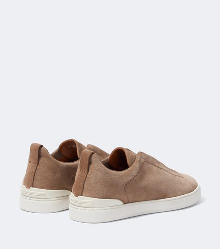 Zegna Baskets Triple Stitch en daim - Zegna - Modalova
