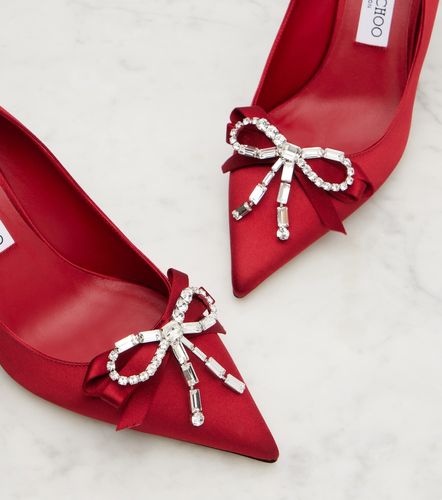 Escarpins Auria 70 en satin à ornements - Jimmy Choo - Modalova