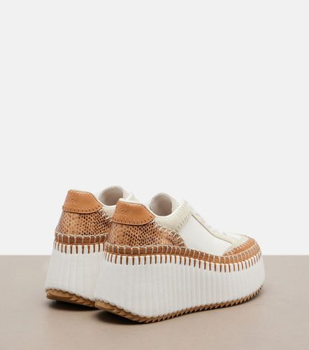 Chloé Baskets compensées Nama à finition en cuir et daim - Chloe - Modalova