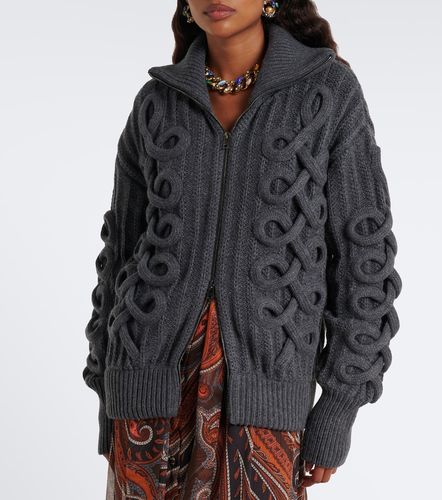 Cardigan zippé en laine mélangée - Etro - Modalova