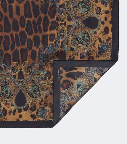 Foulard en soie à motif léopard - Etro - Modalova