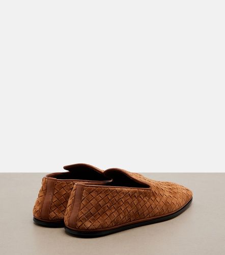 Mocassins Palazzo Intrecciato en daim - Bottega Veneta - Modalova