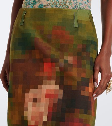 Jupe midi en coton à imprimé - Dries Van Noten - Modalova