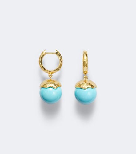 Boucles d'oreilles Orb en or 18 ct et turquoises - Octavia Elizabeth - Modalova