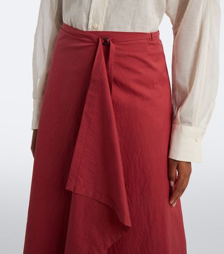 Jupe portefeuille en coton mélangé - Brunello Cucinelli - Modalova