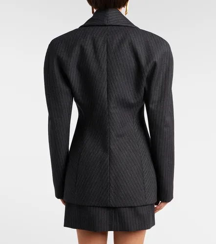Blazer en laine vierge à rayures - Versace - Modalova