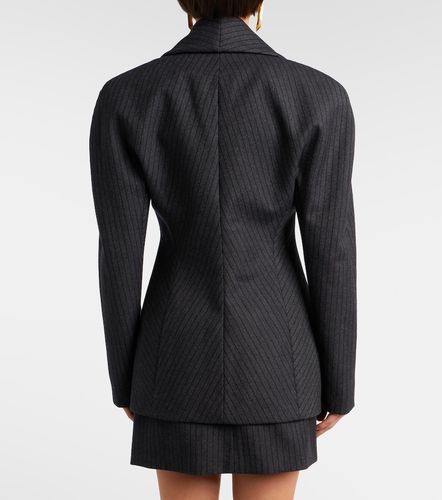 Blazer en laine vierge à rayures - Versace - Modalova