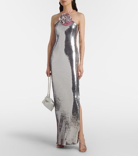 Robe à paillettes et appliqués floraux - Rodarte - Modalova