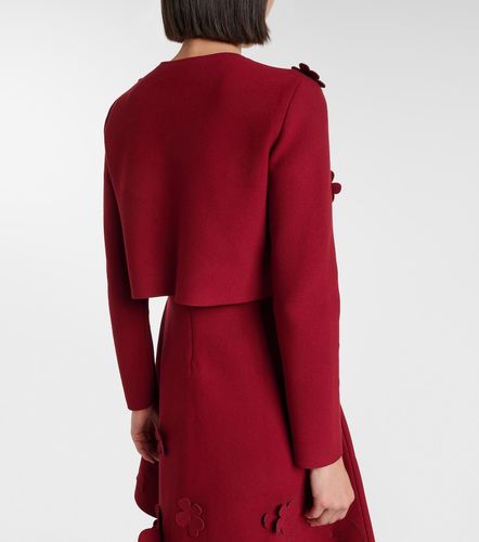 Cardigan raccourci à fleurs - Oscar de la Renta - Modalova